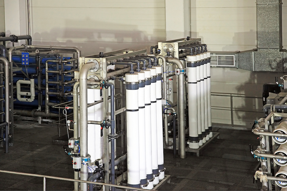 Reverse osmosis equipment inside of plant - MPF Engineering