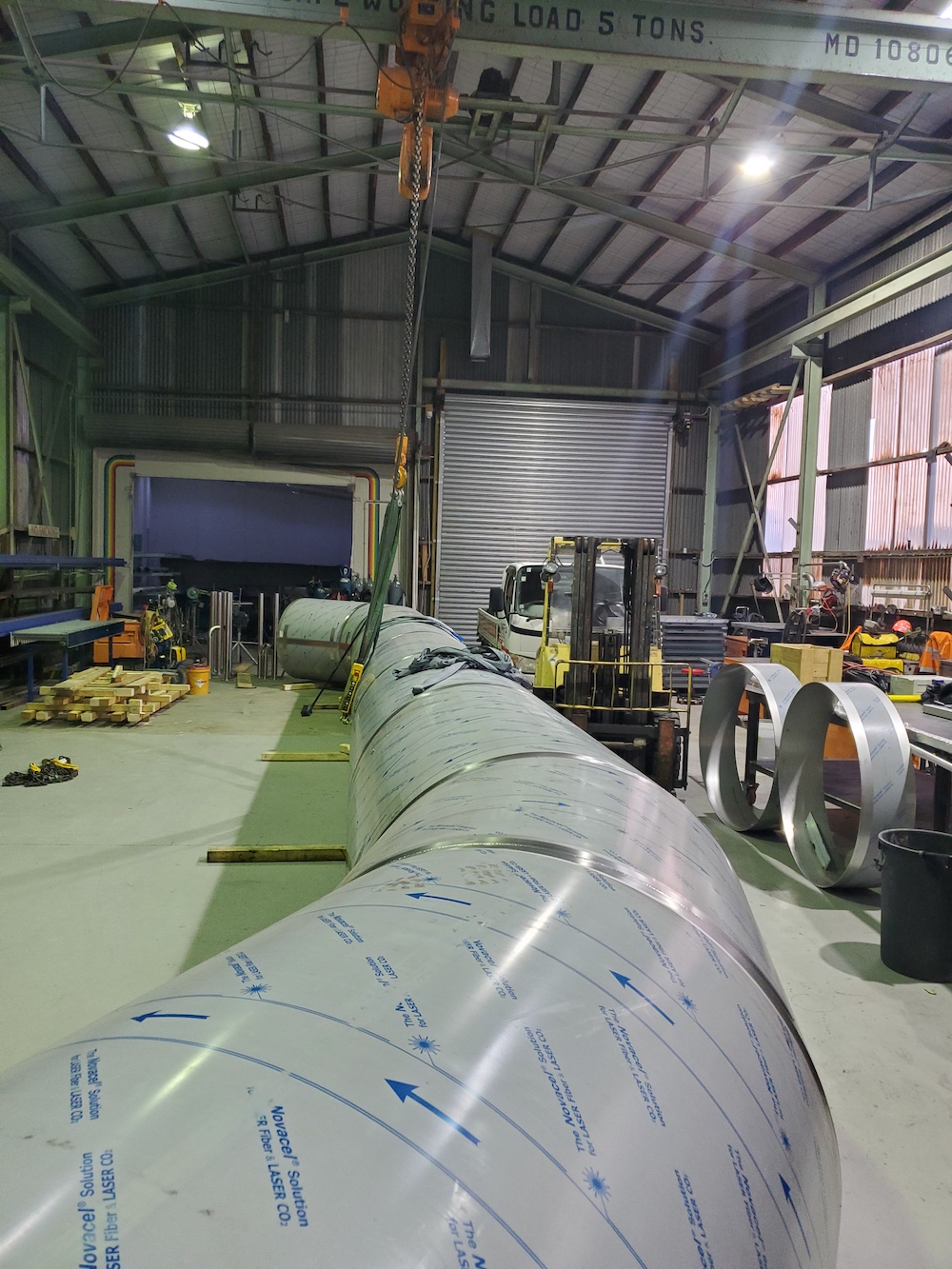 1200mm dia - 15m Long Stainless Duct - MPF Engineering